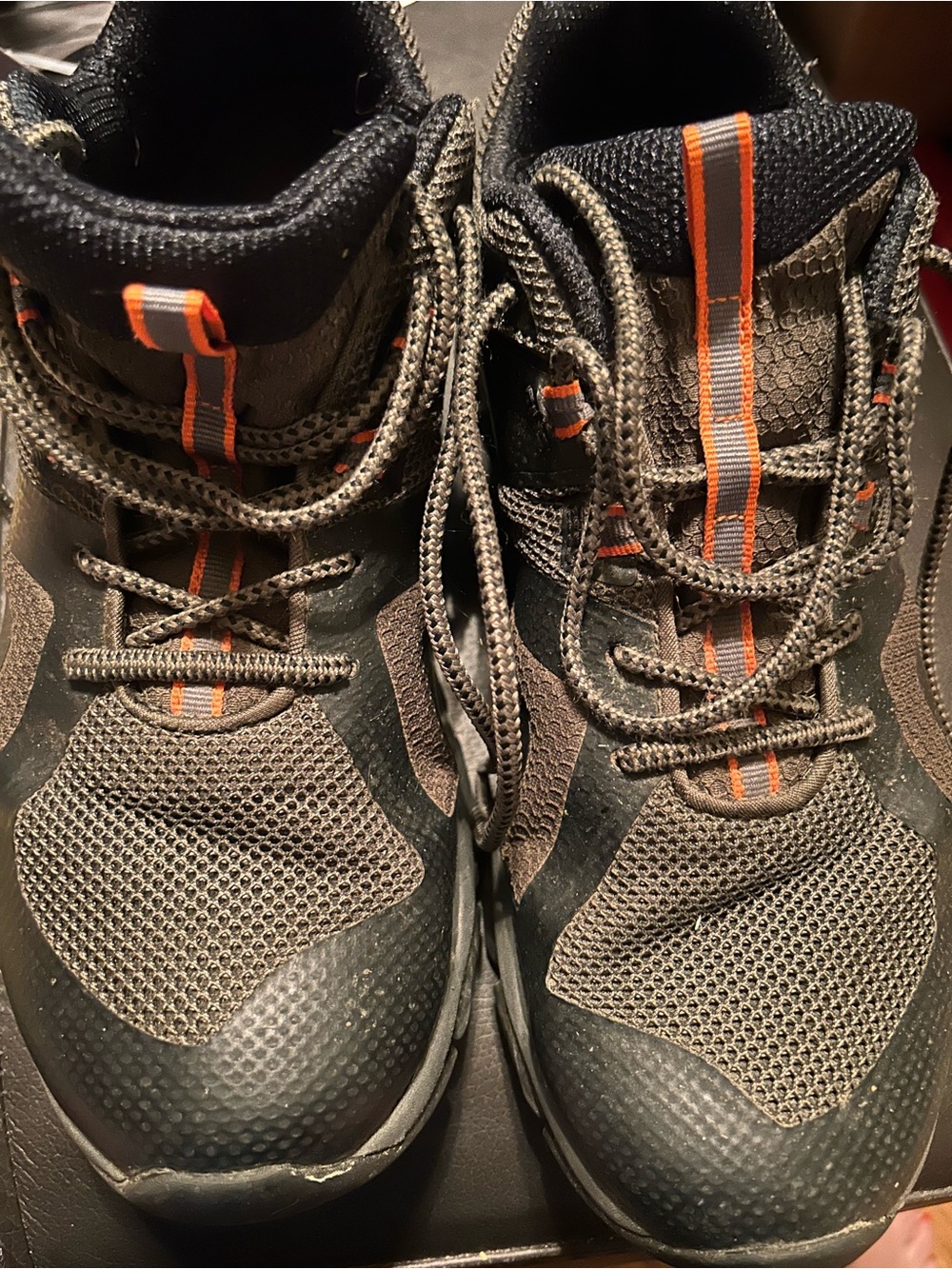 Merrell Men's Black and Orange Trail Athletic Shoes